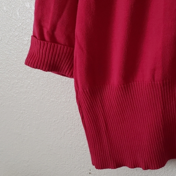 Lane Bryant Cardigan in Raspberry 3/4 Sleeve Size 14 - Picture 6 of 7